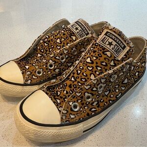 Converse Leopard Print Sneakers - size 6 women’s